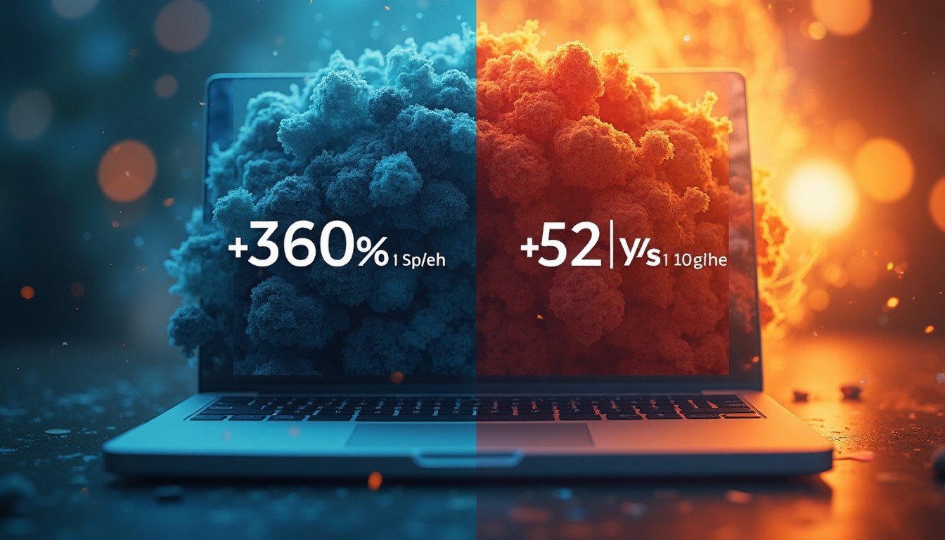 Before and after comparison showing image compression improving page load performance.