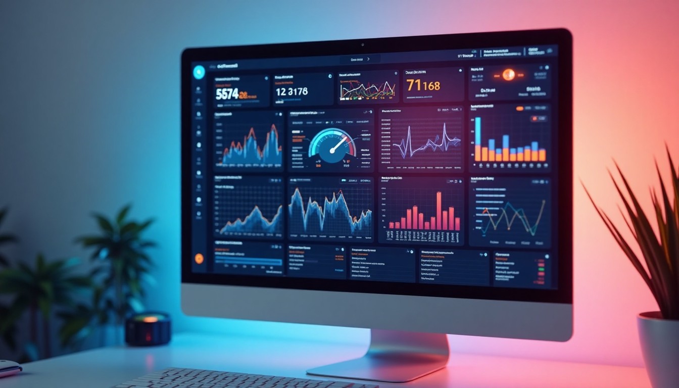 Performance dashboard showing fast page load times and optimized website speed metrics.